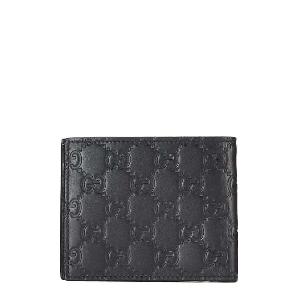 Gucci Black Guccissima Leather Guccissima Bi-Fold Wallet (Authentic Pre-Loved) - Picture 2 of 3
